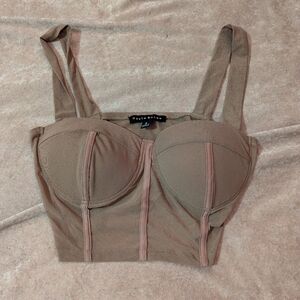 Women's Tan Bustier Top
